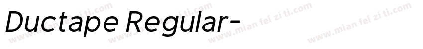 Ductape Regular字体转换